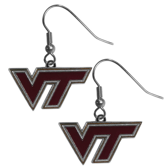 Virginia Tech Hokies Chrome Dangle Earrings - Virginia Tech Hokies - Flyclothing LLC