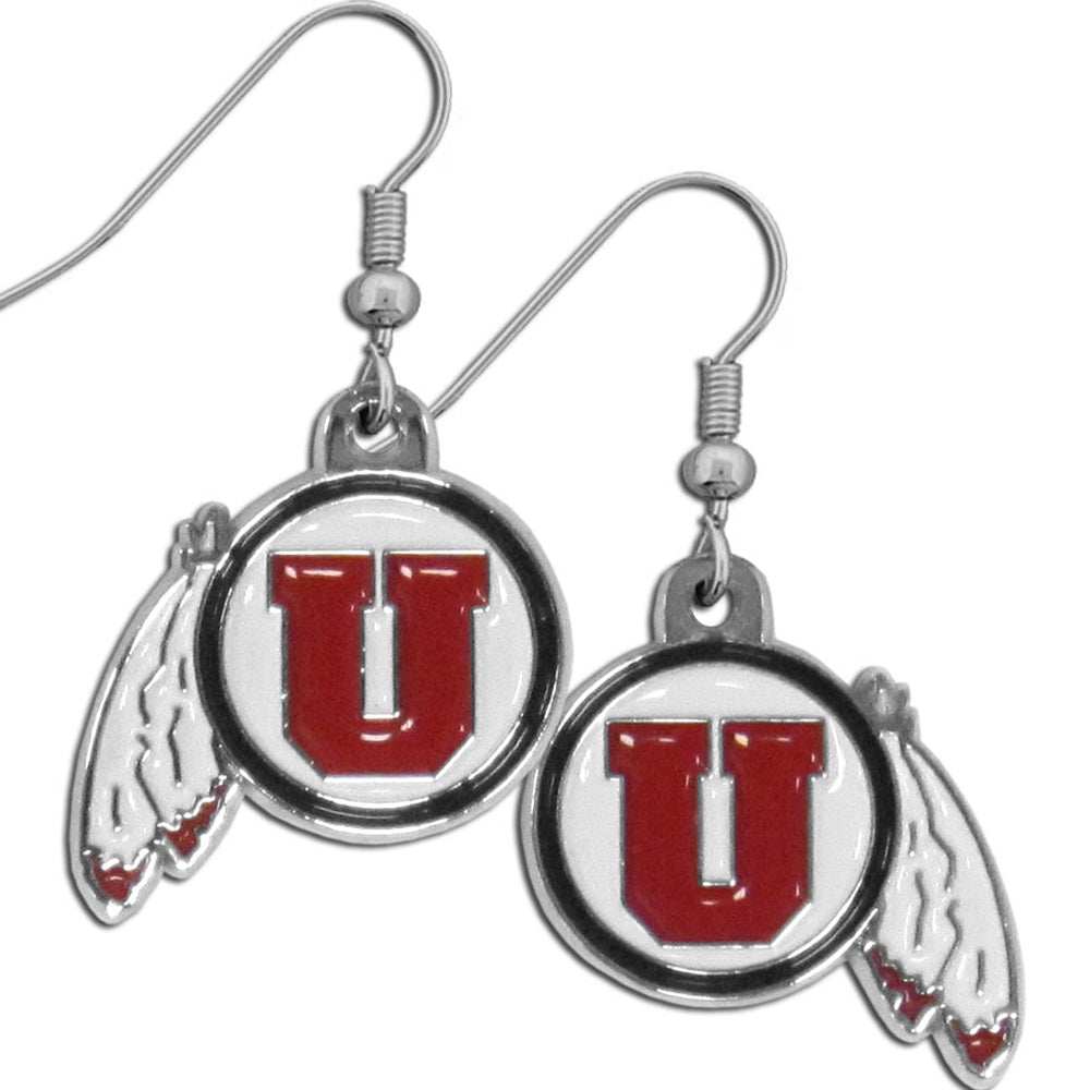 Utah Utes Chrome Dangle Earrings - Utah Utes - Flyclothing LLC