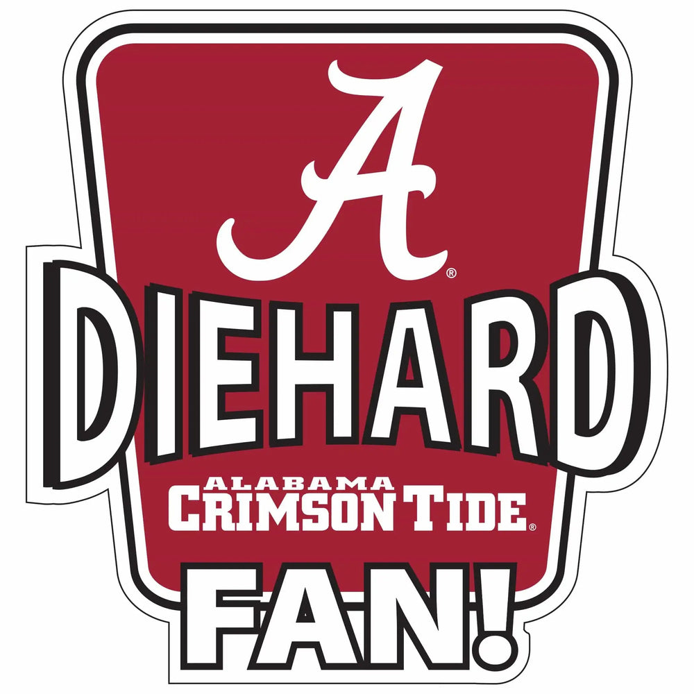 Alabama Crimson Tide Die-Hard Fan Auto Decal - Alabama Crimson Tide