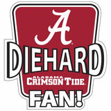 Alabama Crimson Tide Die-Hard Fan Auto Decal - Alabama Crimson Tide