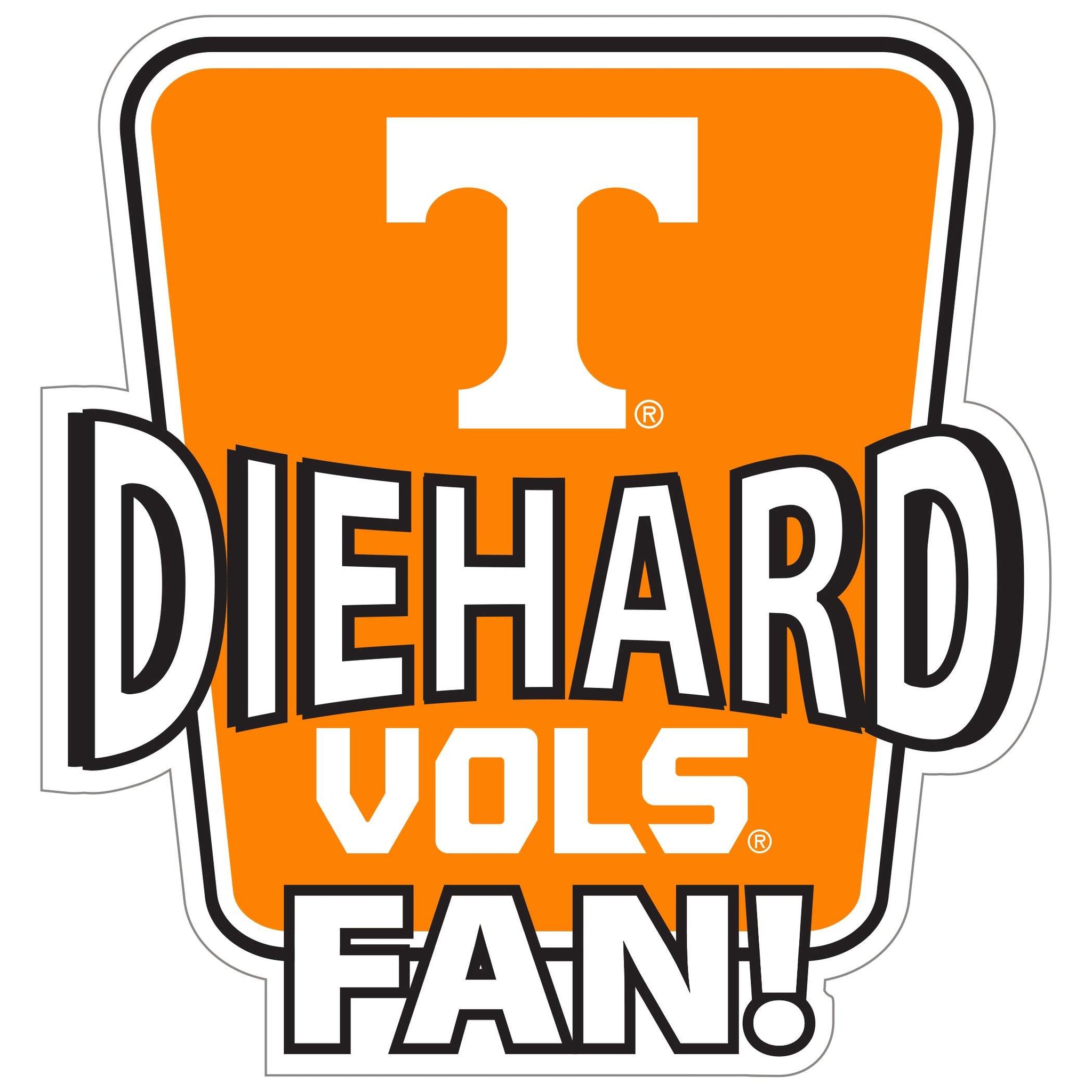 Tennessee Volunteers Die-Hard Fan Auto Decal - Tennessee Volunteers - Flyclothing LLC