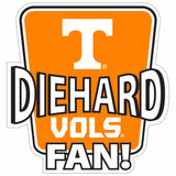 Tennessee Volunteers Die-Hard Fan Auto Decal - Tennessee Volunteers
