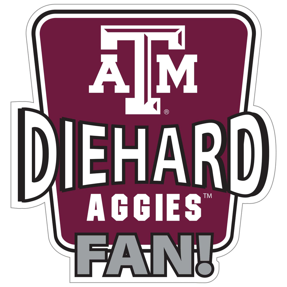 Texas A & M Aggies Die-Hard Fan Auto Decal - Texas A & M Aggies