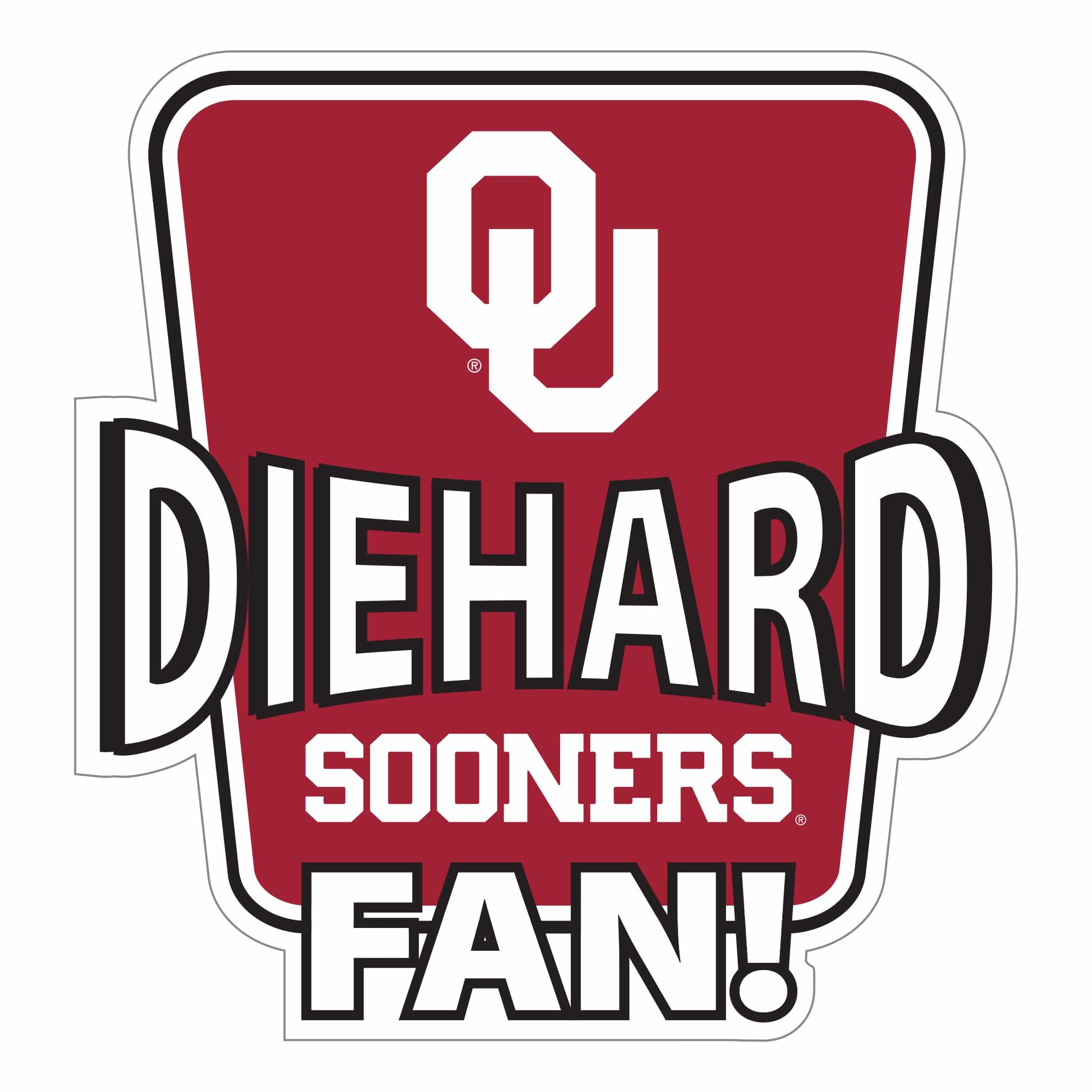Oklahoma Sooners Die-Hard Fan Auto Decal - Oklahoma Sooners