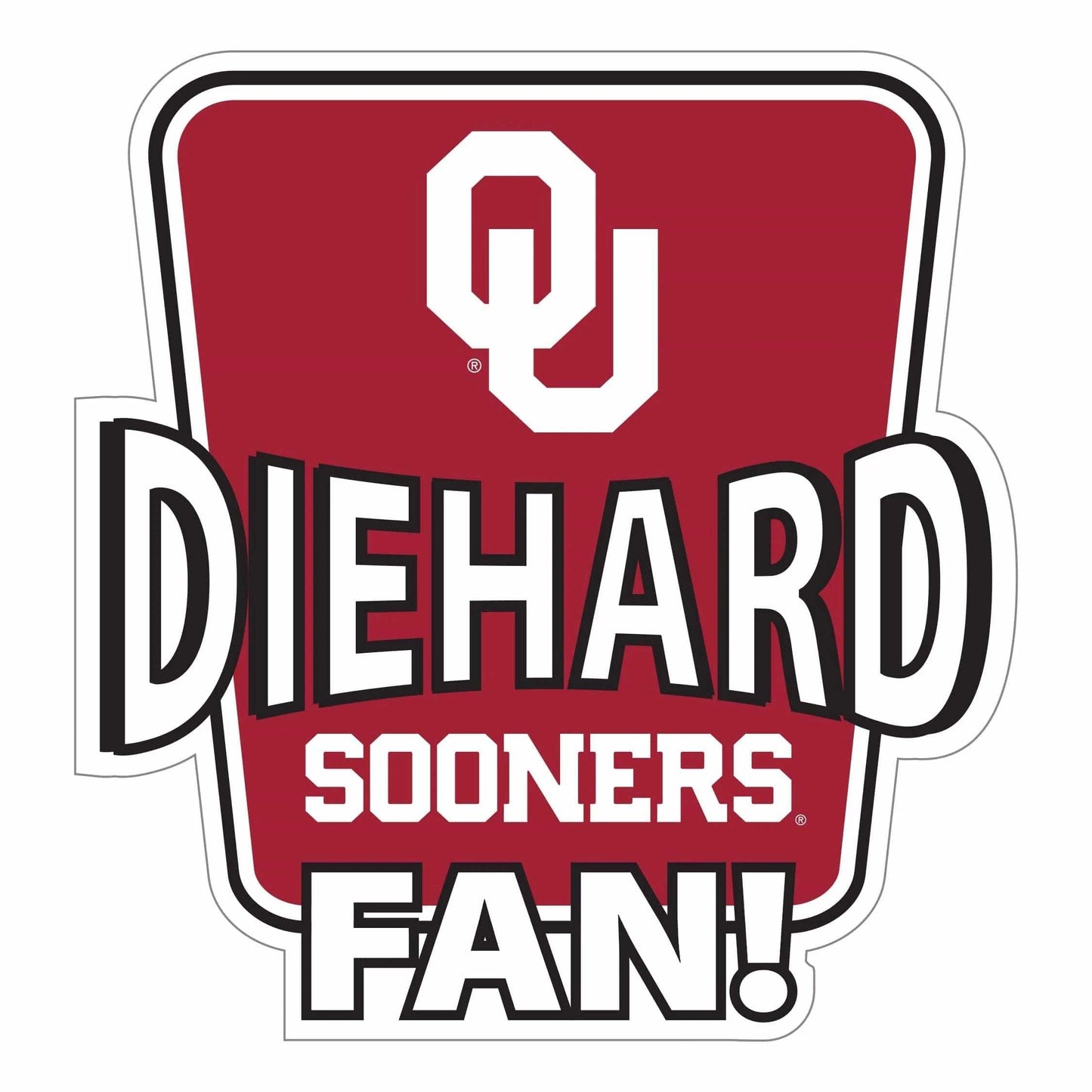 Oklahoma Sooners Die-Hard Fan Auto Decal - Oklahoma Sooners - Flyclothing LLC