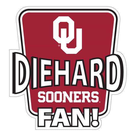Oklahoma Sooners Die-Hard Fan Auto Decal - Oklahoma Sooners