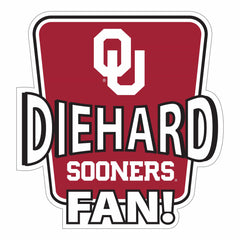 Oklahoma Sooners Die-Hard Fan Auto Decal - Oklahoma Sooners