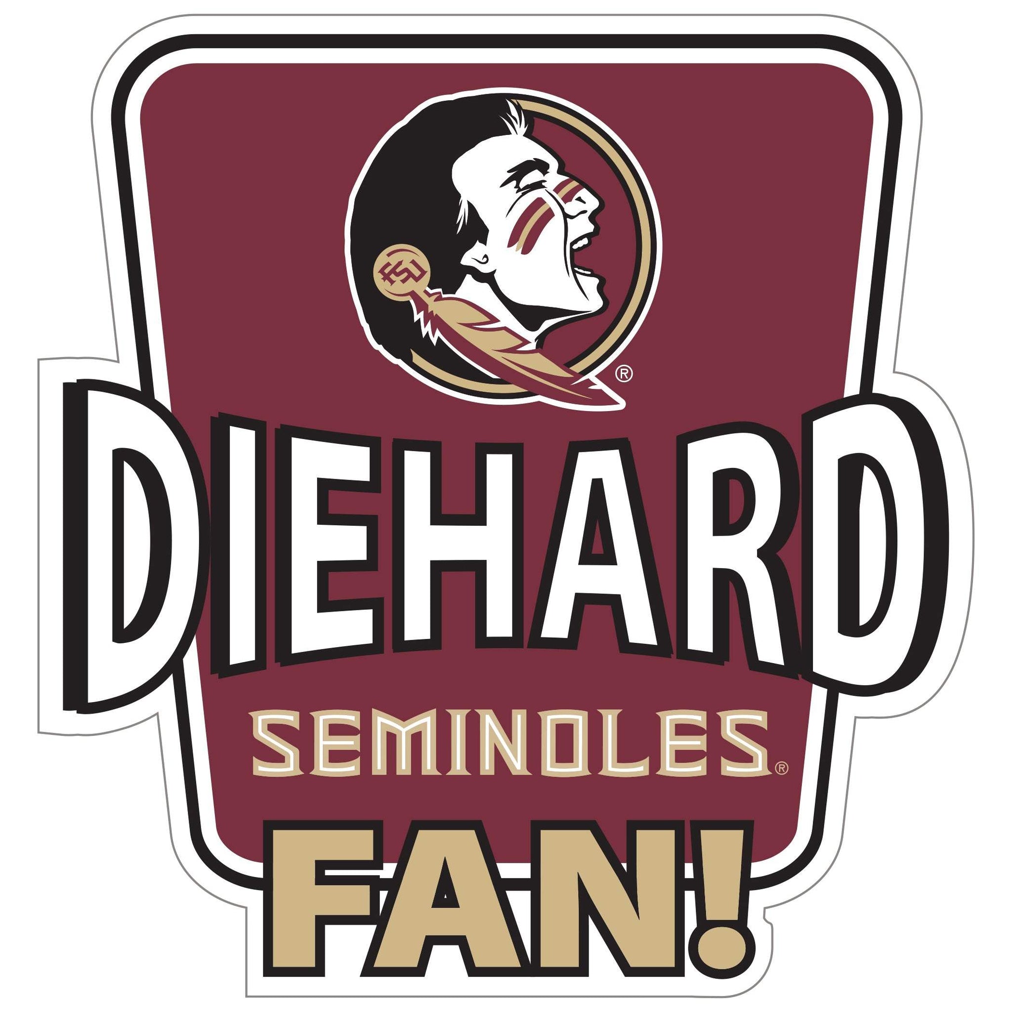Florida St. Seminoles Die-Hard Fan Auto Decal - Florida St. Seminoles - Flyclothing LLC