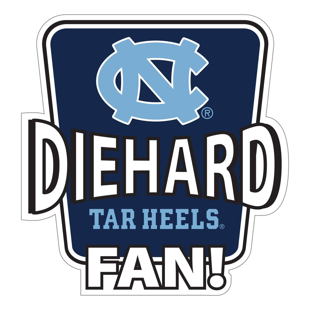 N. Carolina Tar Heels Die-Hard Fan Auto Decal - N. Carolina Tar Heels