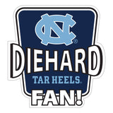 N. Carolina Tar Heels Die-Hard Fan Auto Decal - N. Carolina Tar Heels