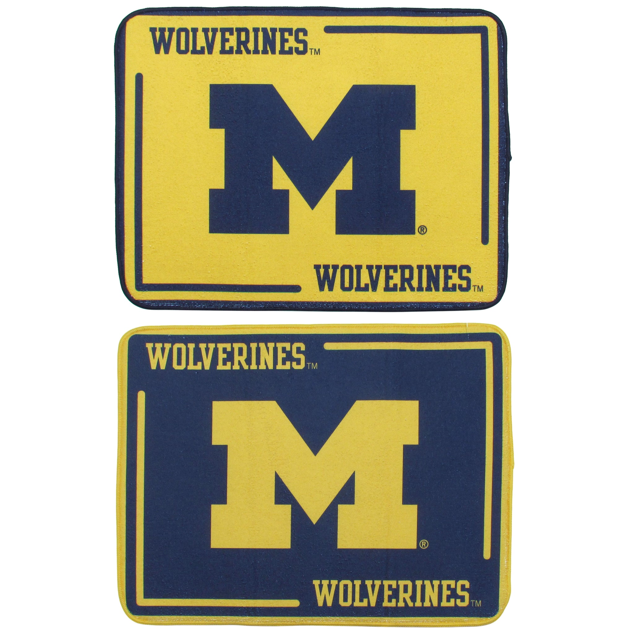 Michigan Wolverines Microfiber Drying Mat, 2pk