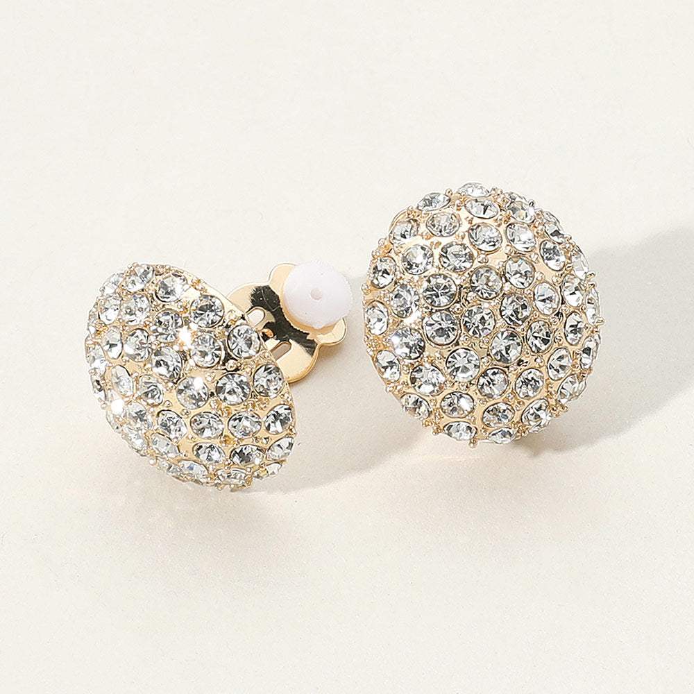 Stone Stud Clip On Earrings - Madeline Love - Flyclothing LLC