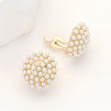 Pearl Stud Clip On Earrings - Madeline Love - Flyclothing LLC