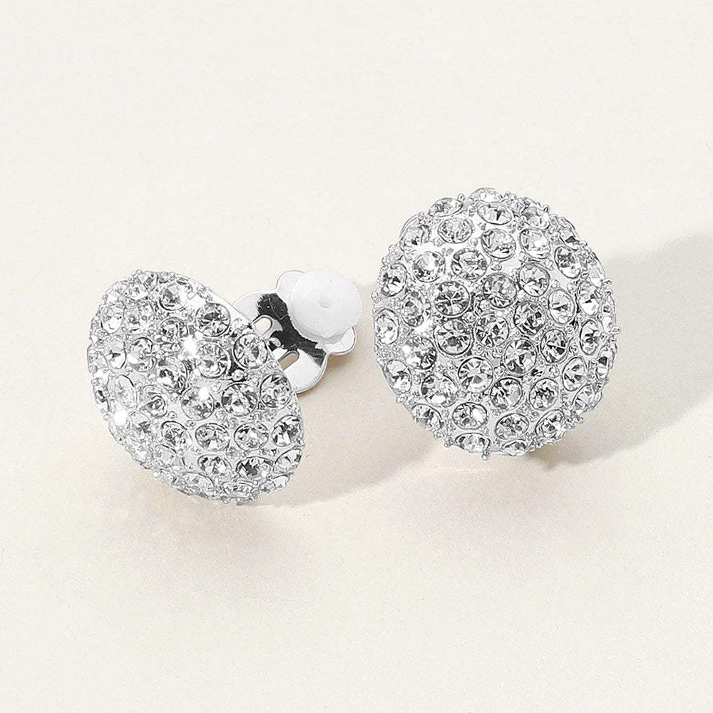 Stone Stud Clip On Earrings - Madeline Love - Flyclothing LLC
