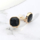Square Cut Gem Evening Stud Clip On Earrings - Madeline Love - Flyclothing LLC