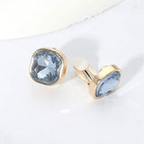 Square Cut Gem Evening Stud Clip On Earrings - Madeline Love - Flyclothing LLC