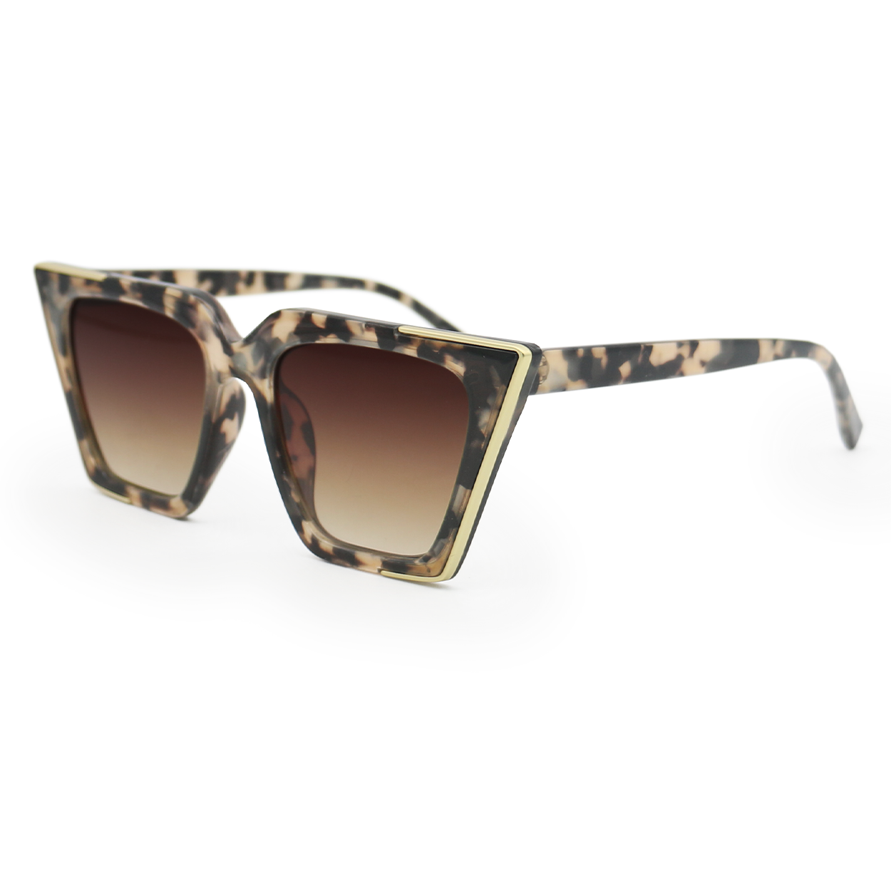The CEO - Sustainable Tortoise Frame Brown Lens Cateye Sunglasses - TopFoxx - Flyclothing LLC