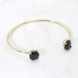Faceted Round Stone Cluster Tip Cuff Bracelet - Madeline Love - Flyclothing LLC