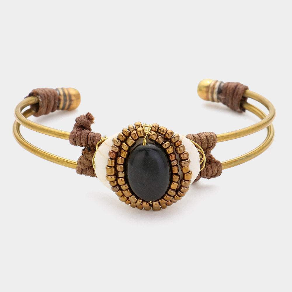 Tribal Semi-Precious Cuff Bracelet - Madeline Love - Flyclothing LLC