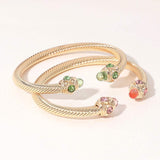 2PCS - Stone Tip Twisted Cuff Bracelet - Madeline Love - Flyclothing LLC