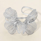 Stone Accent Metal Filigree Flower Arm Cuff Bracelet - Madeline Love - Flyclothing LLC