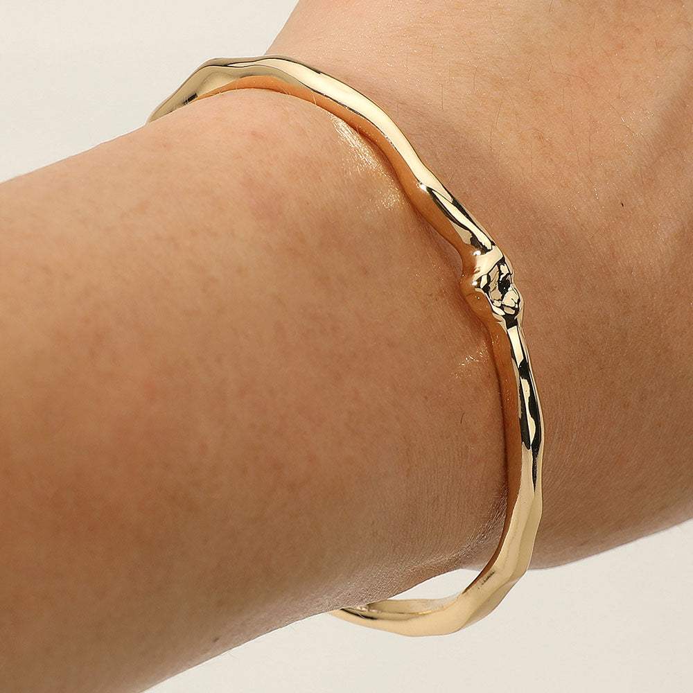 Sculptural Metal Organic Form Cuff Bracelet - Madeline Love - Flyclothing LLC