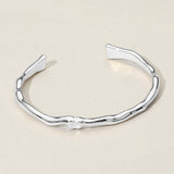 Sculptural Metal Organic Form Cuff Bracelet - Madeline Love - Flyclothing LLC