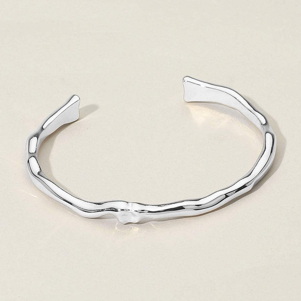 Sculptural Metal Organic Form Cuff Bracelet - Madeline Love - Flyclothing LLC