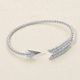 Feathered Arrow Twisted Wire Cuff Bracelet - Madeline Love - Flyclothing LLC