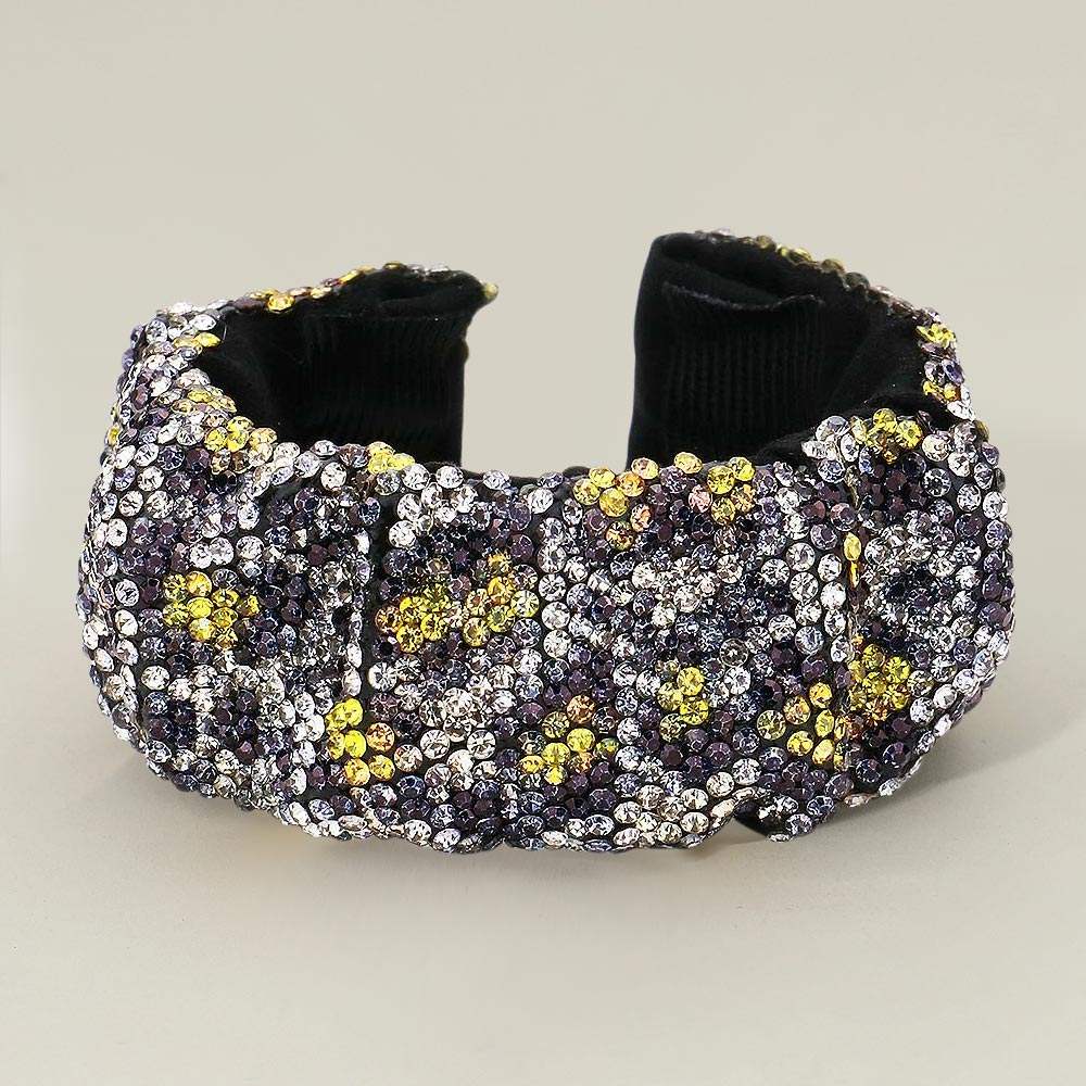 Bling Leopard Patterned Pleated Adjustable Cuff Bracelet - Madeline Love - Flyclothing LLC
