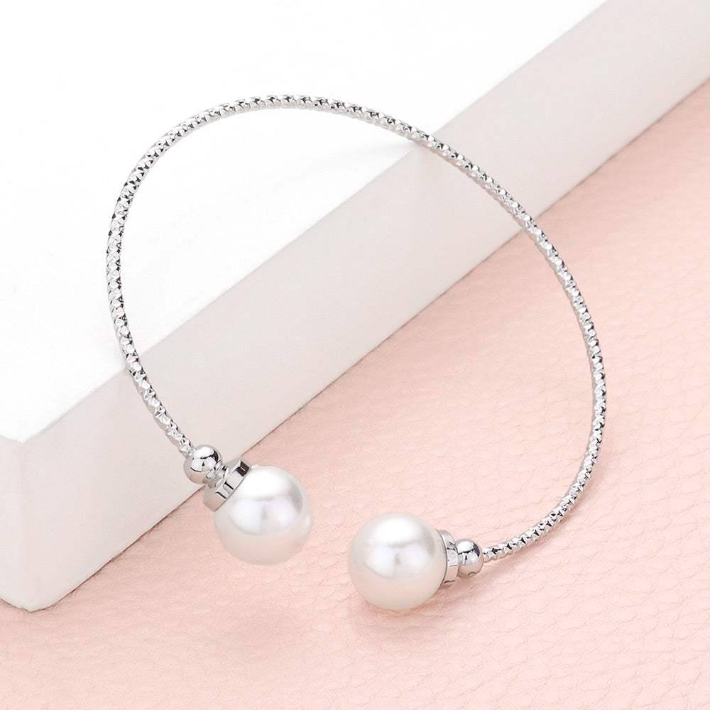 Pearl Tip Cuff Bracelet - Madeline Love - Flyclothing LLC