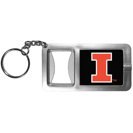 Illinois Fighting Illini Flashlight Key Chain with Bottle Opener - Illinois Fighting Illini - Flyclothing LLC