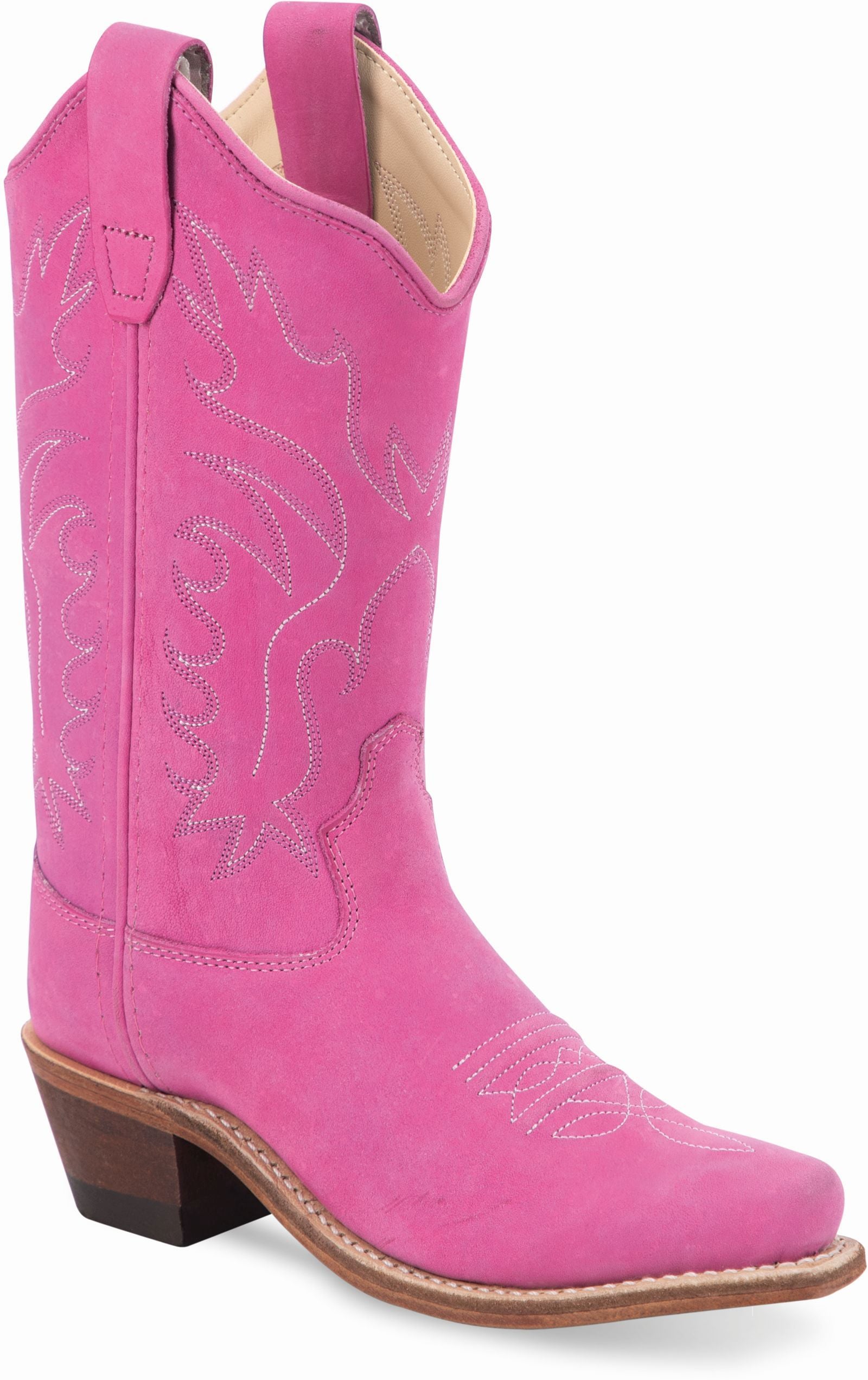 Old West Light Pink Youth's Fashion Western Boots