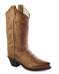 Old West Tan Canyon  Children's Snip Toe Fashion Boots - Old West