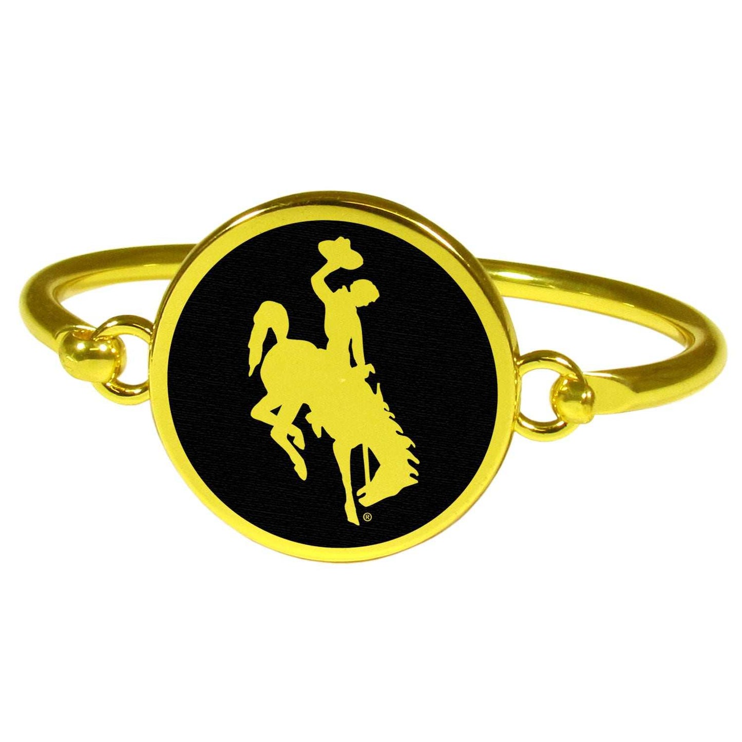 Wyoming Cowboy Gold Tone Bangle Bracelet - Wyoming Cowboy - Flyclothing LLC