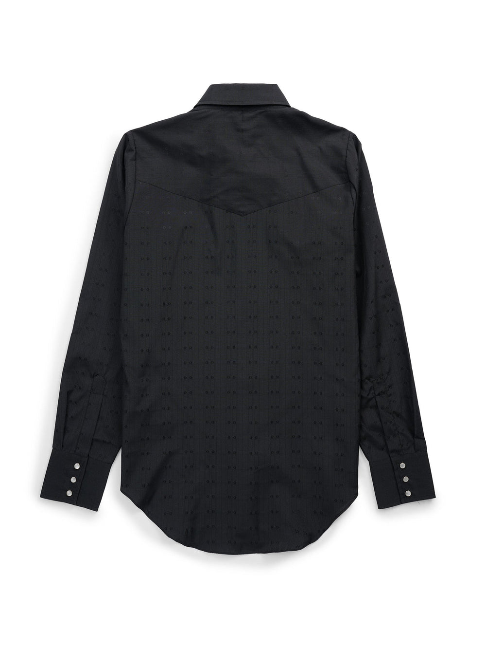 Women's Cowboygirl Black Solid Tonal Dobby Granddaddy Snap Shirt