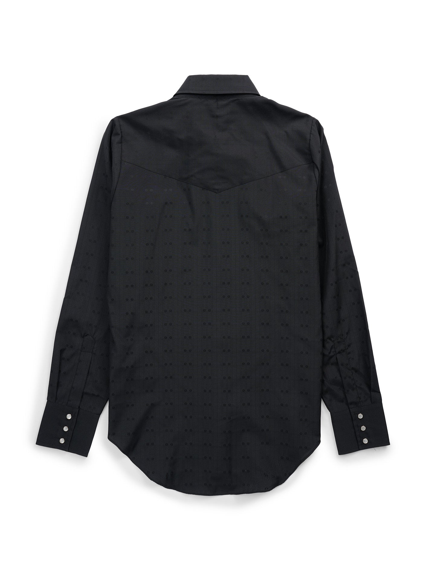 Women's Cowboygirl Black Solid Tonal Dobby Granddaddy Snap Shirt