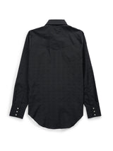 Women's Cowboygirl Black Solid Tonal Dobby Granddaddy Snap Shirt