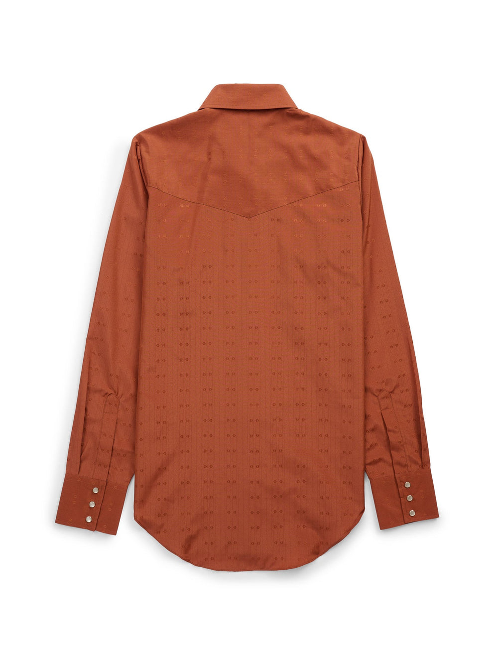 Women's Cowboygirl Rust Solid Tonal Dobby Granddaddy Snap Shirt