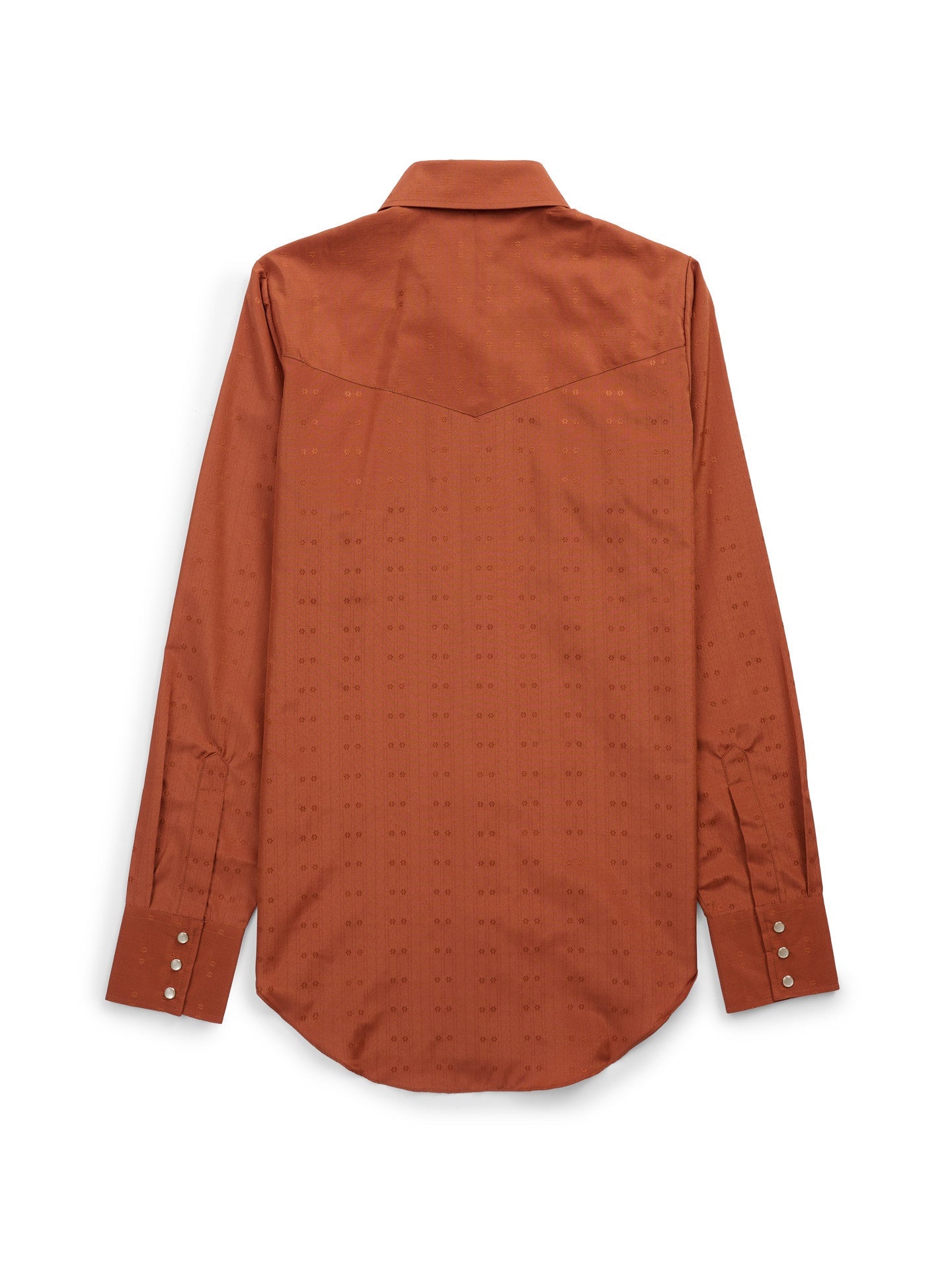 Women's Cowboygirl Rust Solid Tonal Dobby Granddaddy Snap Shirt