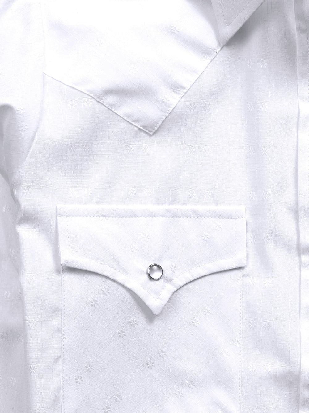 Women's Cowboygirl White Solid Tonal Dobby Granddaddy Snap Shirt