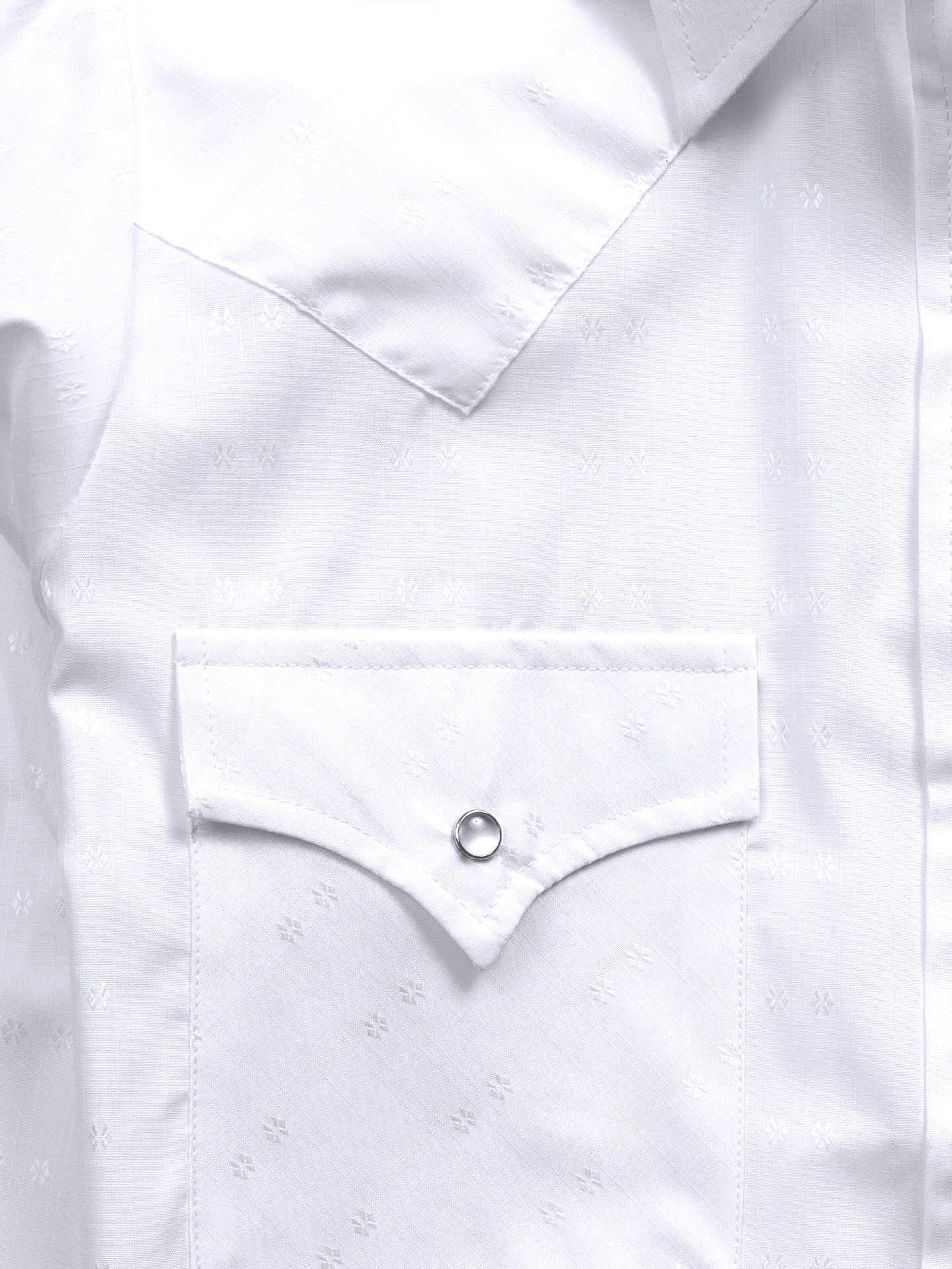 Women's Cowboygirl White Solid Tonal Dobby Granddaddy Snap Shirt