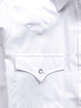 Women's Cowboygirl White Solid Tonal Dobby Granddaddy Snap Shirt