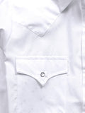 Women's Cowboygirl White Solid Tonal Dobby Granddaddy Snap Shirt