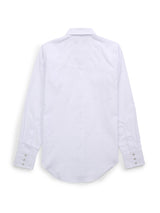 Women's Cowboygirl White Solid Tonal Dobby Granddaddy Snap Shirt