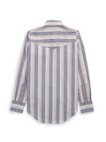 Women's Cowboygirl Ecru & Cowboy Blue Stripe Granddaddy Snap Shirt
