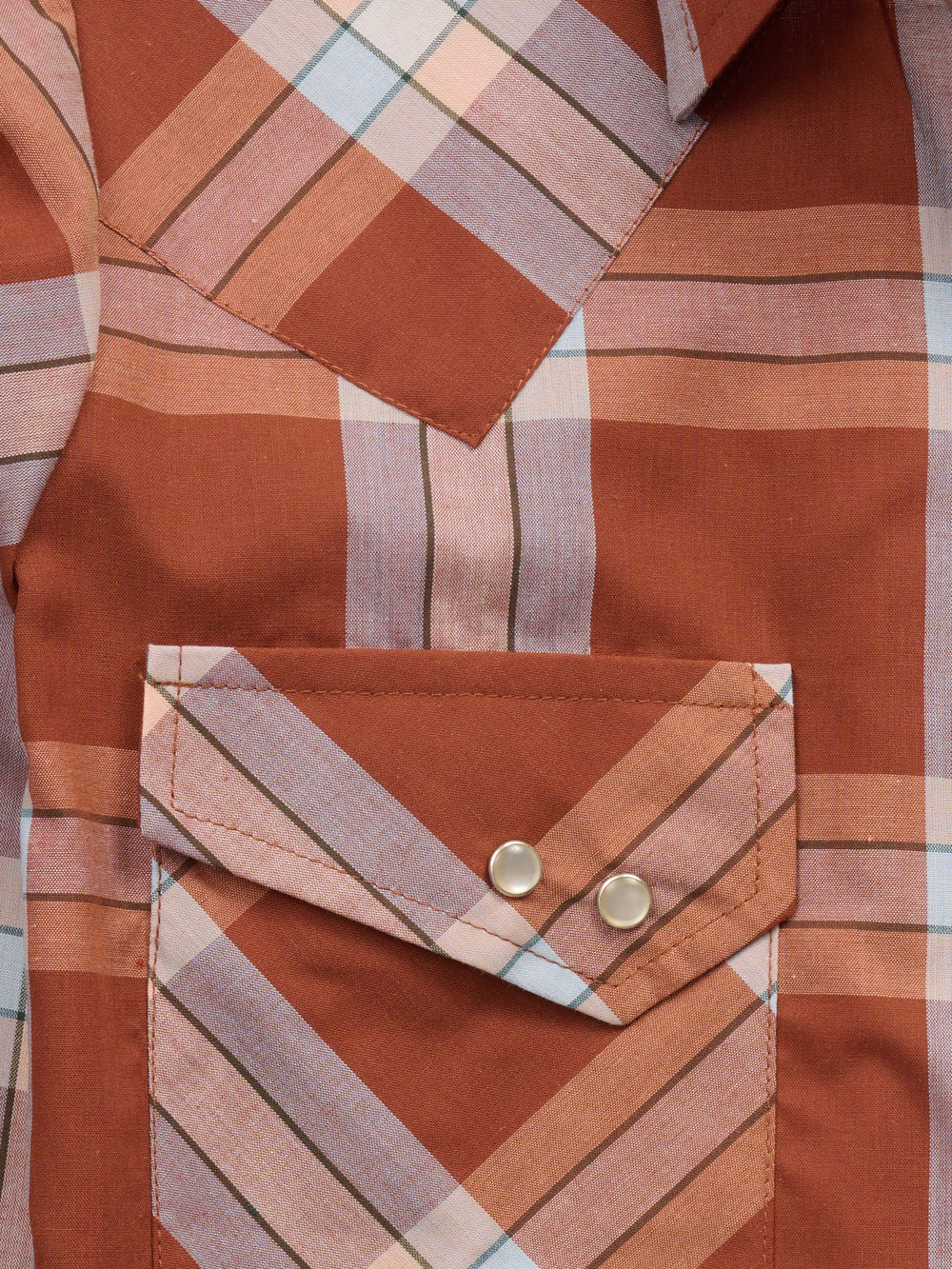 Women's Cowboygirl Ranch Rig Rust Plaid Granddaddy Snap Shirt