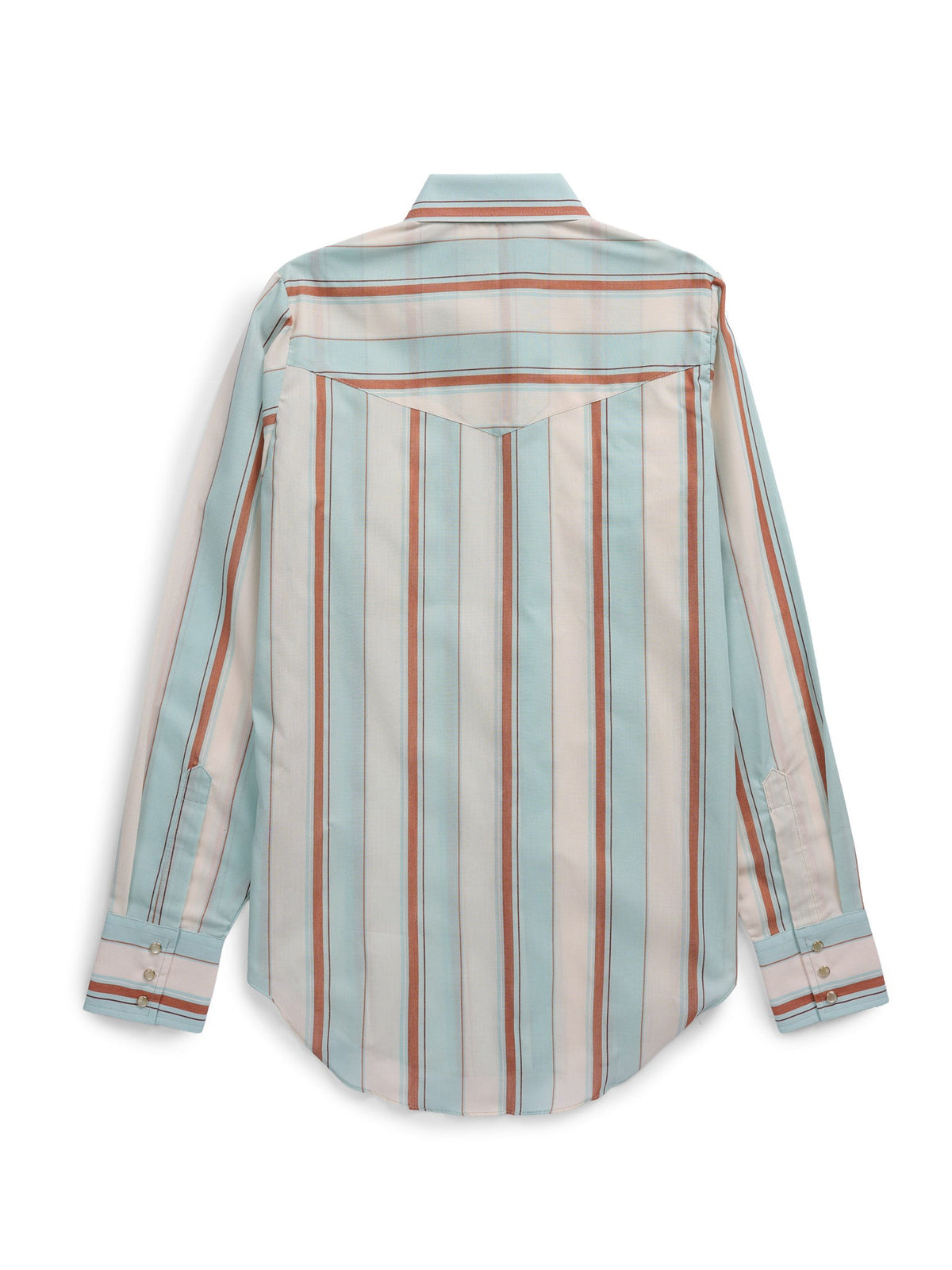 Women's Cowboygirl Vintage Turquoise Stripe Granddaddy Snap Shirt - Ely Cattleman - Flyclothing LLC