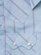 Women's Cowboygirl Cowboy Blue Dobby Stripe Granddaddy Snap Shirt