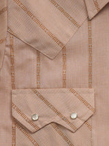 Women's Cowboygirl Gold Dobby Stripe Granddaddy Snap Shirt - Ely Cattleman - Flyclothing LLC